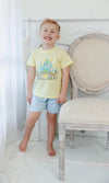 Yellow Castle Shorts Set