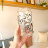 Reputation  |Iced Coffee Glass w. lid & straw