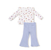 Footballs and Bows:
Ruffle Waffle Top and Waffle Flare Pant