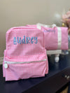 Mini Backpack- gingham pink