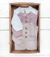 Olesya Cotton Knit Sweater: Mauve