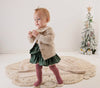 Sophia Dressy Cardigan: Light oat (0-3m)