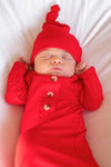 Knotted Baby Gown: Hat & Headband Bundle