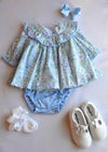 Layla Blue Floral Bloomer Set