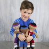 Basketball Player Knit Doll: 14" Purple/Gold