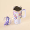 20 oz Flip Straw Tumbler-Bouquet Beauty Purple