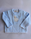 Fuzzy Lamb Lightweight Knit Sweater: Blue