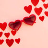 Adult Heartbreaker Sunglasses - Red