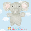 Elephant Zubaby Knit Rattle - Pink: 5" Rattle