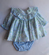 Layla Blue Floral Bloomer Set