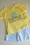 Yellow Castle Shorts Set