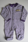 JMU Striped Footed Romper