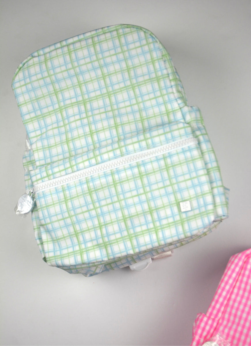 green plaid mini backpack Mini Backpacker: Plaid Green – Asdelia Mae