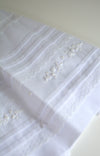 White Floral & Lace Embellishment Dress w. Bonnet