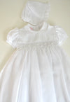 White Smocked Long Gown
