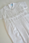 White Linen Collared Longall