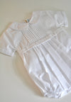 White Collared Pleated Bubble