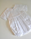 White Collared Pleated Bubble