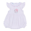 Tiny Slugger Applique Bubble - Pink
