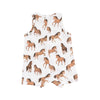 Horses Sleeveless Shortie Romper