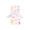 Colorful Bows Swaddle Blanket