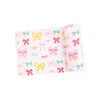Colorful Bows Swaddle Blanket