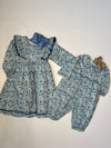 Blue Floral Coverall