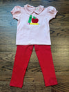 Red Legging with White Polkadots