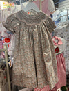 Sabrina Peachy Pink Floral Smocked Dress