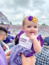 JMU Dukes Purple Gingham Bubble