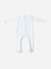 Light Blue Mini Check Footie