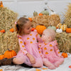 Pumpkin blush long sleeve tutu dress