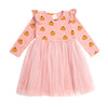 Pumpkin blush long sleeve tutu dress
