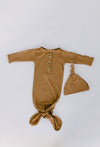 Knotted Baby Gown: Hat & Headband Bundle