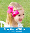 Princess Hair Bow with Satin Overlay and Glitter Crown