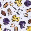 Future Draft Pick Long Pajama: Purple & Gold
