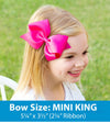 Mini King (Large) Solid Color Hair Bow