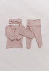 Top & Bottom Baby Outfit: Hat & Headband Bundle