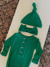 Knotted Baby Gown: Hat & Headband Bundle