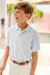 Prim & Proper Polo: Buckhead Blue With Bellport Butter Yellow Stork