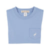 Carter Crewneck: Beale Street Blue With Worth Avenue White Stork
