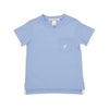 Carter Crewneck: Beale Street Blue With Worth Avenue White Stork