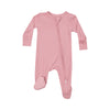 Bamboo Bridal Rose Zipper Footie