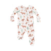 Western Horses Zipper Footie