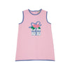 Annie Apron Dress: Palm Beach Pink With Gift Applique