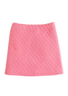 Quilted Mini Skirt: Rose