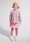 Quilted Mini Skirt: Rose