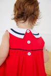 Stiles Sunsuit: Richmond Red With Worth Avenue White And Nantucket Navy