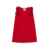 Ruehling Ruffle Dress: Richmond Red