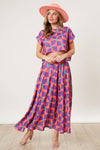Geometric Print Linen Skirt